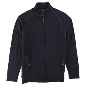 Tasso Elba Mens Quilted Knit Jacket, Blue, NWT